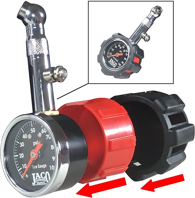 JACO Deluxe Tire Pressure Gauge - 100 PSI