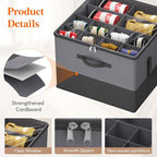 Lifewit Shoe Storage Organizer for Closet, Fabric Large Shoe Box Storage Containers with Clear Cover, Foldable Bins for Boots