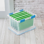 Sterilite 12-Pack Gasket Box, Weather-Resistant Storage Bins with Latching Lids, 32 Quart - Heavy-Duty Organizing Containers 