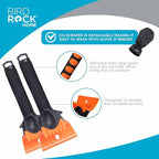 BIRDROCK Home 2 Pack Ice Scraper and Breaker Combo for Car Windshield & Windows | Water Resistant & Large Padded Glove | Wide 4" Blade | Non-Scratch | Tough ABS Plastic