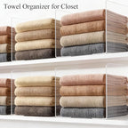 Acrylic Shelf Dividers for Closet Organization: 10" Tall Clear Closet Dividers for Shelves - Free-Standing Shelf Separators f