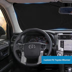 Car Windshield Sun Shade for 4Runner 2003-2009-Sunshade for Front Window Cover Custom Fit Toyota RAV4 4Runner Sequoia Land Cruiser Sun Visor Protector 210T Fabric Foldable Shades Block UV Ray (M+