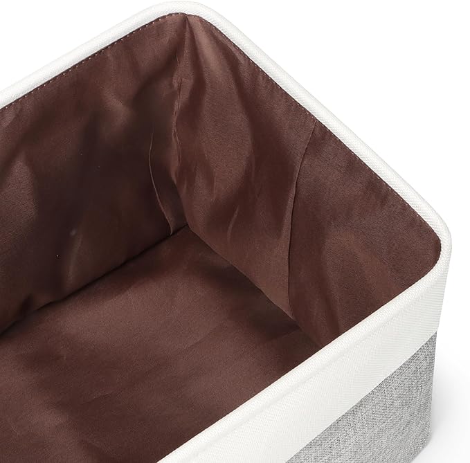 Kntiwiwo Foldable Storage Bin Collapsible Fabric Storage Basket Cube with Durable Handles Closet Organizer Bins for Organizin