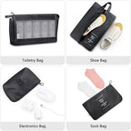 Mossio 9 Set Packing Cubes with Shoe Bag & Electronics Bag - Luggage Organizers Suitcase Travel Accessories