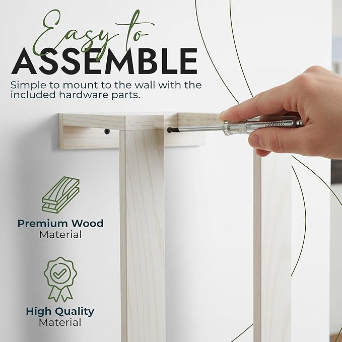 RELODECOR Blanket Wall Rack – Decorative Farmhouse Style Wooden Ladder – Rustic Quilt & Towel Holder – Wall Mounted Storage R