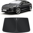 TINGLU Sun Shade for Ford Fusion 2013-2021 Accessories Windshield Sun Shade Window Shade UV Rays Protection Sun Visor Cover with Steering Wheel Sunshade Storage Bag