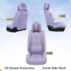 Coverado Universal Seat Covers Front, Universal Seat Covers for Cars, 2-Pack Waterproof Nappa Leather Car Seat Covers with He