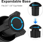 Car Cup Holder Expander, Large Cup Holder Extender for Car with Adjustable Base, Water Bottle Holder Adapter Fits Yeti, Hydro