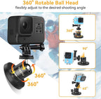 UTEBIT 66mm Magnetic Camera Mount 1/4 Thread, Gopro Magnet Car Screw Mount Set Black