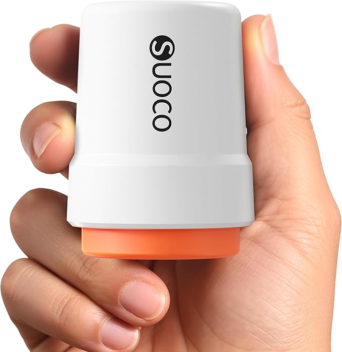 SUOCO Travel Vacuum Pump for Vacuum Storage Bags, Mini USB Rechargeable Portable Cordless Electric Pump for Compression Seal 