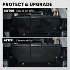 LASFIT Premium Extra Thick Rear Seat Back Mats for Toyota 4Runner 2010-2024 (Only fit 5-Seats) Seat Back Cover | TPE Custom Fit Waterproof 4 Runner Second Row Back Seat Backrest Protector Liners