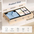 DIMJ Drawer Organizer Clothes - 20 Pack Closet Drawer Organizer Bins for Baby Clothes Storage, Fabric Dresser Organizer for N