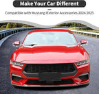 Carbon Fiber Rearview Side Mirror Decoration Trim Cover Compatible with Mustang IExterior Accessories 2024 2025(Carbon Fiber Black)