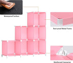 HOMIDEC 6-Cube Storage Shelf, Storage Bookcase Bookshelf with Metal Hammer, Storage Cubes Organizer Cabinet for Kids, Closet,