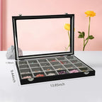 Stratalife Earring Organizer Velvet Jewelry Organizer Box 24 Grid Earring Tray Jewelry Display Jewelry Storage Jewelry Trays 