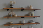Industrial Pipe Wall Wood Shelves,Real Wooden Shelves 48" in Special Brown Color with 1.2" Extra Thickness, Modern Floating S