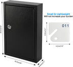 KYODOLED Key Storage Lock Box Wall Mount, Locking 40 Key Cabinet Holder Box with Key Lock, Hooks & Labels for Home, Office, C
