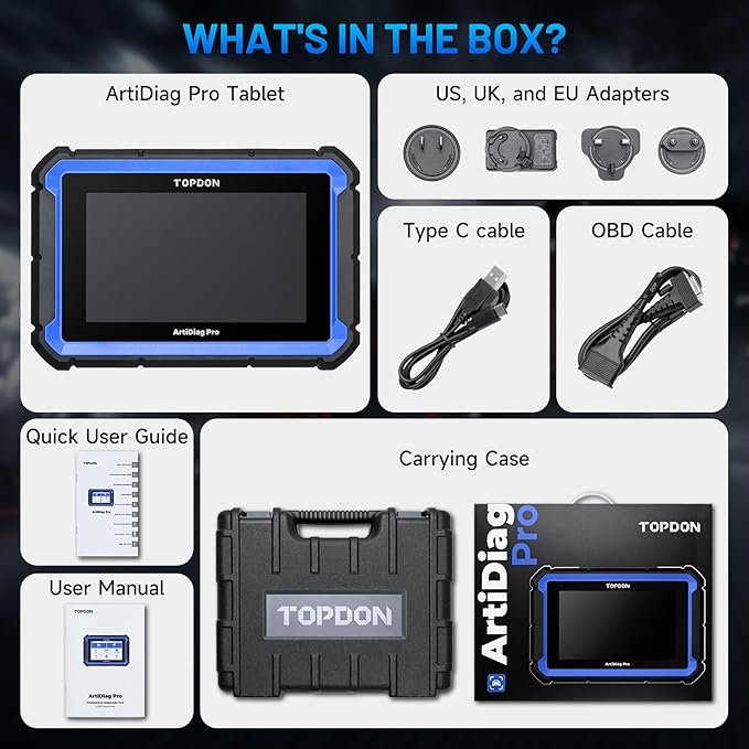 TOPDON ArtiDiag Pro OBD2 Scanner Diagnostic Tool, Bidirectional Scan Tool with ECU Coding, 35+ Services, V.A.G Guided, FCA SGW,