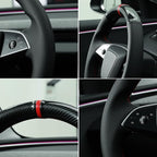 MEWANT DIY Stitching Steering Wheel Cover Wrap for Tesla Model 3 Highland 2023-2025/Model Y 2025 Accessories