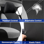 Foneso Car Seat Covers, 100% Breathable with Composite Sponge Inside, Airbag Compatible Universal Fit Accessories Auto for Ca