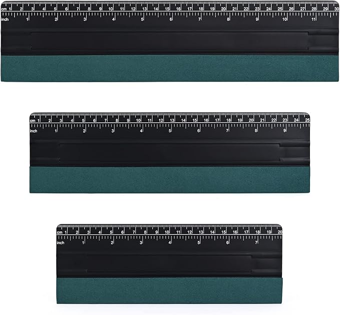EHDIS Large Vinyl Squeegee Window Tint Tool 3PCS Big Size Felt Edge Wrap Scraper for Vinyl Graphic Decal Car Wrapping Applicator Wallpaper Smoothing (Black)
