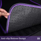 CAR PASS Embroidery Butterfly and Flower Car Floor Mats, Purple Car Floor Mats, Universal Fit 95% Automotive,SUVS,Sedan,Vans,