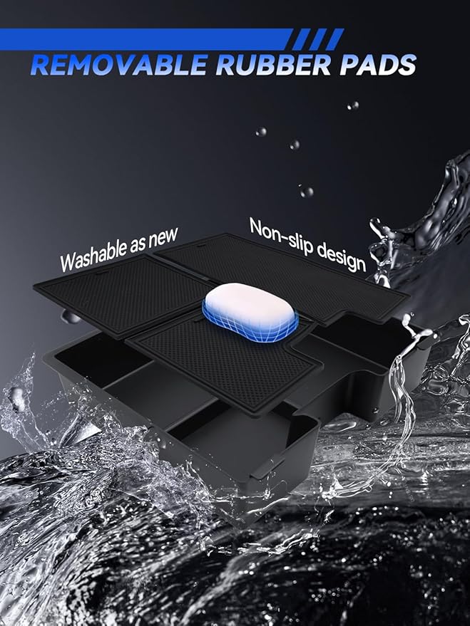 for Model 3 Center Console Organizer Armrest Tray Middle Storage Box Insert Container Durable ABS Plastic Accessories 2024 2025