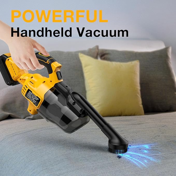 Cordless Vacuum Cleaner for Dewalt 20V MAX Battery, Handheld Vacuum Cleaner for Home Car Hardwood Floor Carpet, Portable Shop