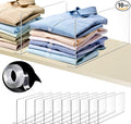 Acrylic Shelf Dividers For Closet Organization，Sweater Organizer For Closet - 10pack 8” Tall Clear Plastic Shelf Dividers For
