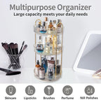 Asayuee 360 Rotating Makeup Organizer,3 Tier Large Capacity Make Up Organizers and Storage,Skincare Perfume Vanity Organizers