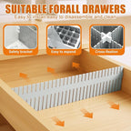 Blosssound 15 Pcs 5.12 Tall Drawer Divider Adjustable Drawer Organizer DIY Ultra Deep Storage Organizer Separator with Fixed 