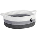 Optish Dog Toy Easter Basket, Toy Box and Bin for Dog Cat Storage, 13.5" X 11" X 5" Small Woven Rope Basket for Baby Storage,
