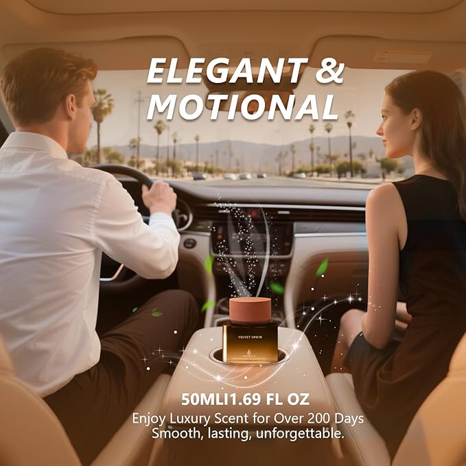Car Air Freshener 50ML (1.7 FL OZ) Car Fresheners Fragrance, Spicy Sandalwood Fragrance Oil Air Diffuser, 180+ days Long Last