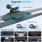 EEEKit Magnetic CD Slot Phone Holder for Car, 20 N52 Strong Magnets Vent Mount, Adjustable CD Slot Car Mount Compatible with iPhone 12-17 Series MagSafe Cases and Smartphones