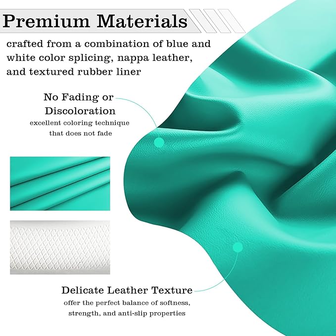 Car Leather Steering Wheel Cover - Panapi Material, Universal 14.5-15 Inch Leather Anti-Slip Breathable Auto Steering Wheel C