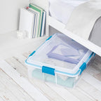 Sterilite 8-Pack Gasket Box, Weather-Resistant Storage Bins with Latching Lids, 37 Quart - Heavy-Duty Organizing Containers f