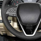 MEWANT Hand Sewn Steering Wheel Cover for Toyota Camry 2018-2019/Toyota Avalon 2019/Toyota Corolla 2019-2020/Toyota RAV4 2019 Steering Wheel Accessories