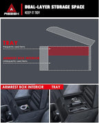 for 2025~2026 Toyota 4runner - 6th Gen 4Runner Center Console Tray Armrest Storage Box Console Organizer ABS Materials