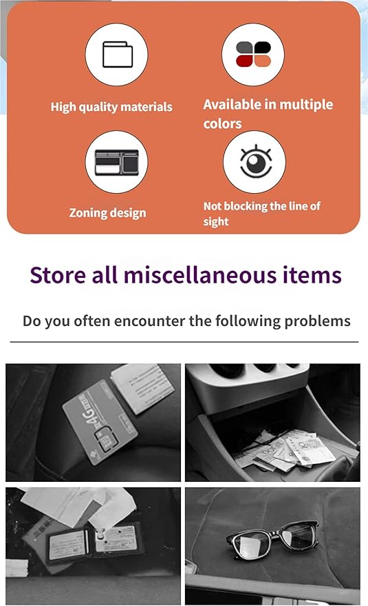 Sun Visor Organizer for Lincoln Navigator 2010-2025 Multifunctional PU Leather Organizer with Sunglasses Holder Pocket Car Interior Accessories, Black Style
