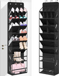 MISSLO Clear Over the Door Shoe Organizer Large Deep Pockets Hanging Shoe Rack for Closet Fit 20 Pairs Shoe Holder for Sneake