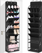 MISSLO Clear Over the Door Shoe Organizer Large Deep Pockets Hanging Shoe Rack for Closet Fit 20 Pairs Shoe Holder for Sneake
