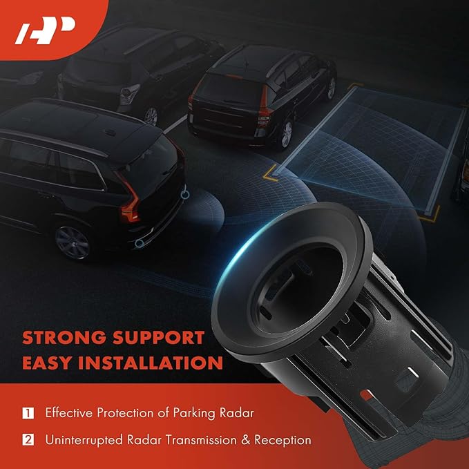 A-Premium 4-PC Front Inner and Outer Parking Assist Sensor Retainer Bezels Compatible with Ram Models - 1500 2019-2024