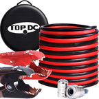TOPDC 2 Gauge 20ft Jumper Cables - Ultimate Power for Instant Jump Start, Heavy Duty Booster Cables for Car, Truck & SUV Batteries, Includes Carry Bag