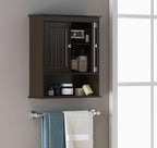 Spirich Bathroom Cabinet Wall Mounted, Wood Hanging Cabinets with Doors and Shelves, Medicine Cabinet Over The Toilet, Espres
