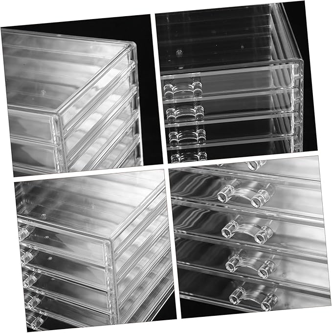 Makeup Organizer Box Desktop Jewelry Holder Acrylic Storage Cosmetics Display Compact Stylish
