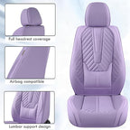 Coverado Car Seat Covers Full Set, Faux Leather Seat Covers for Car, Luxury Automotive Seat Covers Waterproof Car Seat Protec