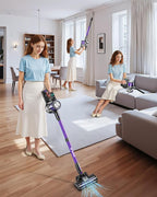 Cordless Vacuum Cleaner, 8-in-1 Cordless Stick Vacuum Cleaner with 3 Suction Modes, Up to 45mins Runtime, Rechargeable, Self-