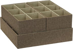 Household Essentials 3 Piece Starter Set, Latte Drawer Organizer, 3 Count (Pack of 2), Brown