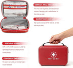 First Aid Kit - Smart Compartments Medical Kit, 2 Pack Large Capacity for Various Emergency Supplies, EVA Emergency Kit for H