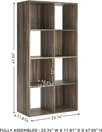 Signature Design by Ashley Shallifer 8 Cube Storage Organizer or Bookcase, Brown